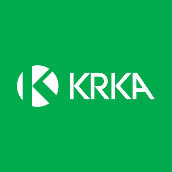 KRKA logo with green background