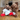 Two brown dogs sitting on a wooden floor both with a Happy Pet Lamb Chop plush dog toy in different sizes, laying in front of a brick fireplace.