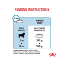 Royal Canin Giant Puppy feeding guide.