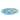 Blue circular cooling mat with orange papaya fruit pattern lying flat on a white background.