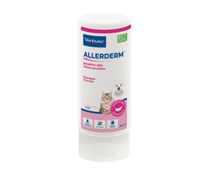 Allerderm shampoo container for pets on a white background