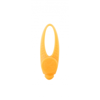 White background with a Ancol safety light blinkers in orange.