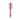 White background with a pink and grey Ergo Double-sided Comb with metal teeth on both sides.
