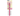 White background with a pink and grey Ergo Double-sided Comb with metal teeth on both sides, attached to a cardboard backing.