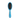 White background with a small blue and grey Ergo Pin Brush for dogs.