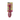 White background with a pink and grey Ergo Soft Bristle Brush for cats, attached to a cardboard backing.
