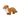 An Ancol Heritage weasel plush dog toy with brown fur, a white chest, and plaid patterned ears, shown against a plain white background.