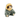 An Ancol plush sloth dog toy with a dark grey body, yellow and cream face, and orange eye details, shown against a plain white background.