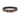 White background with a brown leather Ancol Timberwolf collar with a metal buckle and D-ring.