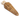 Woven banana leaf shaped into a carrot with a leaf top on a white background.