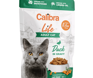 Calibra Life Pouches | Adult Cat | Duck