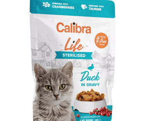 Calibra Life Pouches | Adult Cat | Sterilised Duck