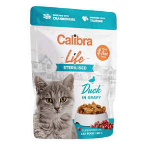 Calibra Life Pouches | Adult Cat | Sterilised Duck