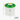 White background with a Catit water fountain for cats with a green top plate with a flower in the centre, with measurement indicating height of 19.5cm and width 21cm