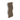 Side view wave shaped corrugated cardboard scratcher with spotty details around the outside on a white background.