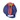 White background with a coral, navy and lime green Coachi Tuggi Chase & Treat dog toy.