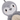 Close up of a penguin shaped cat scratcher, dominantly fluffy grey body, white face with a canvas belly, with dark grey beak, pictured on a white background.
