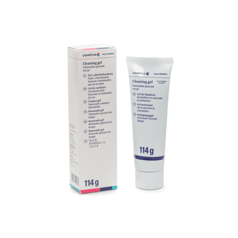 Covetus cleansing gel tube and packaging on a white background