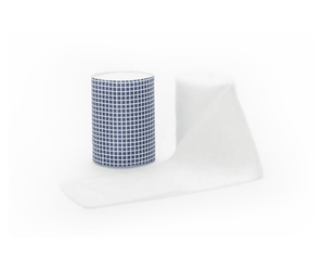 White background with two rolls of CVET Synthetic padding bandage.