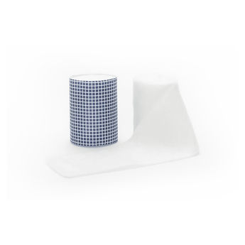White background with two rolls of CVET Synthetic padding bandage.