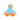 White background with a front view of a baby blue Rosewood Delia duck, with orange beak and feet and rope legs and neck.