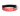 White background with a red Dexil collar with the word 'caution' stitched in white.