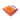 White background with a orange DOT DOT DOG Bamboo dog towel with purple piping attached to a cardboard hanger with purple text stating 'Bamboo Dog Towel'.