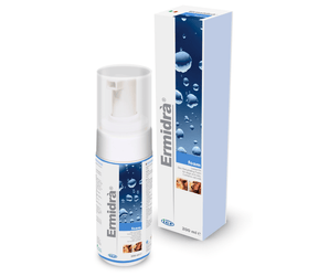 Ermidra bottle and packaging on a white background
