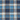Close up of blue fabric checked dog bed.