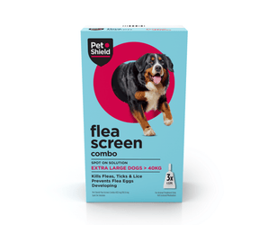 Pet Shield flea screen combo for extra large dogs on a white background