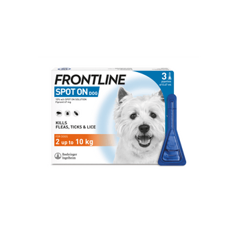 Frontline Spot On - 3 Pip - 2kg - 10kg