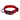 White background with a Halti Red Comfort Collar with a black plastic buckle and loop.