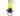 White background with a blue and yellow Happy Pet Minion dog toy with tug ropes at the top and bottom.