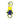 White background with a blue and yellow Happy Pet Minion dog toy with tug ropes at the top and bottom.