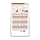 Back view of bag of Hills Prescription Diet Kidney + Mobility dry cat food packaged in a white bag on white background.