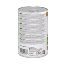 Back view of Hills Prescription Metabolic Adult dog food tin on a white background.