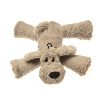 A House of Paws Big Paw Dog plush dog toy in a cream colour, featuring a black stitched nose and eyes, photographed against a solid white background.
