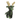 A House of Paws plush dog toy reindeer made from dark green tweed fabric with beige corduroy antlers, green ears and muzzle, and a purple nose, shown on a plain white background.