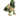 A House of Paws plush pigeon toy made from textured fabrics, featuring a green head and legs, a beige corduroy body, and a dark green tweed neck and wing details, set against a plain white background.