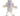Front facing cream sheep dog toy with a white fabric face with with pom pom like eyes and stitched detail nose and mouth, micro fibre body, cream arms, white rope legs attached to cream feet pictured on a white background.