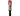 Long giraffe patterned kickeroo cat toy with a black fluffy tail attached, backed on a red cardboard packaging. Pictured on a white background.