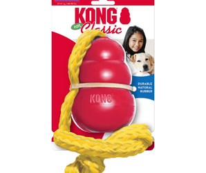 KONG Classic with Rope in packaging