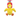 White background with a KONG yellow plush duck dog toy with an orange beak and feet, attached to a cardboard backing.