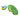 White background with a blue and yellow KONG Flingaroo Caterpillar cat toy attached to a green plush leaf.