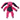 Pink and white stripy fabric Rabbit Dog Toy with dark blue fabric ears and belly, pictured on a white background.