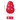 Small red Kong with measurements to the left 3" and underneath 1.75" pictured on a white background.