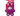 White background with a KONG Snuzzles Bunny dog toy, the main body is made from purple fur body with pink feet and inner ears with stitched features attached to a cardboard backing.