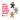 White background with three KONG plush teddy bear dog toys one dark brown, one grey and one light brown, each with patchwork patches. Red text to the left states 'You'll get one of three surprise colours!'
