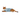 White background with an adult bengal cat wearing a geometric blue bodysuit while lying down pictured.