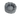 Oval donut-type grey dog bed with black piping pictured on a white background.